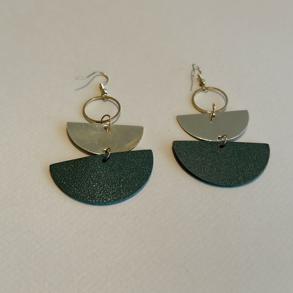 Geo dangle earrings M892 - Picture 4 of 5